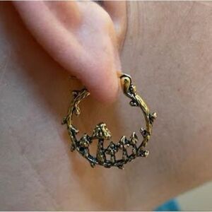 Mushroom hoop earrings N1067